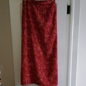 Red print summer skirt